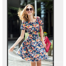 OEM Women Clothing 2015 Plus Size Floral Print Women Dress